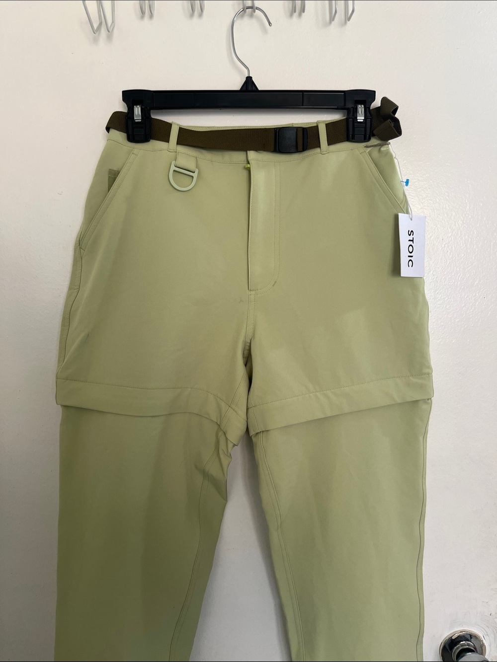 Stoic Women’s Light Sage Cargo Pants with Utility Belt zip off pants - Picture 2 of 11